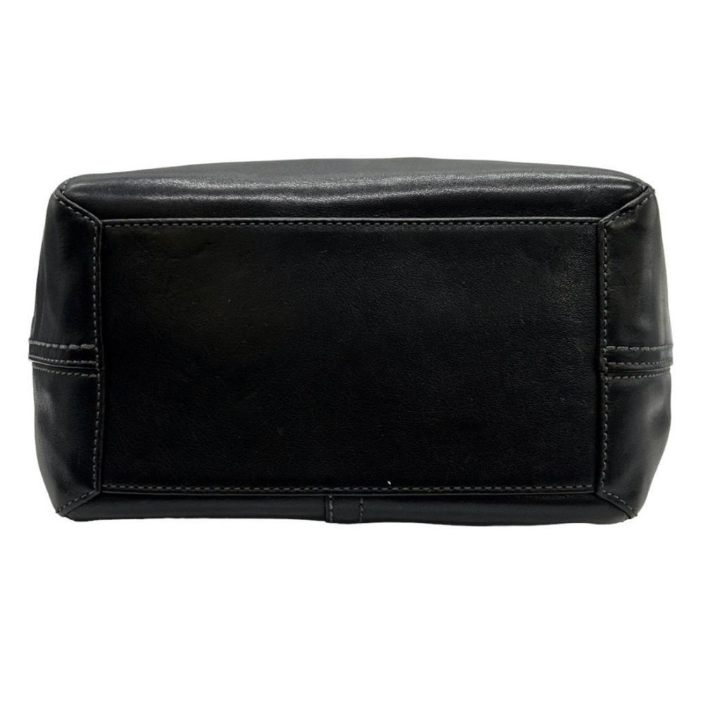 COACH Vintage Slim Duffle Sac 12376 Black Leather Shoulder Bag - Picture 3 of 8
